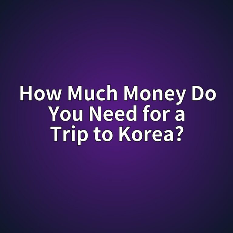 How Much Money Do You Need for a Trip to Korea? 3 how much money do you need for a trip to korea 1788008033